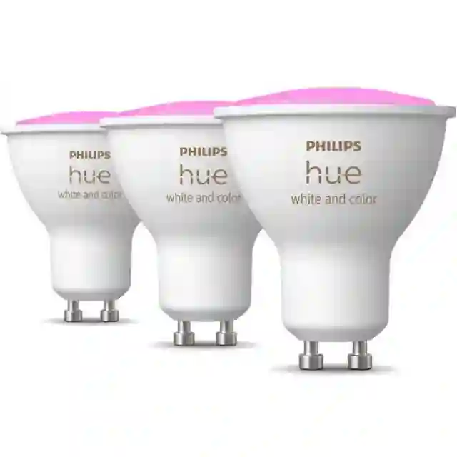 Philips Hue White and Color LED Lamps 4.3W GU10 3-Pack LED-pære